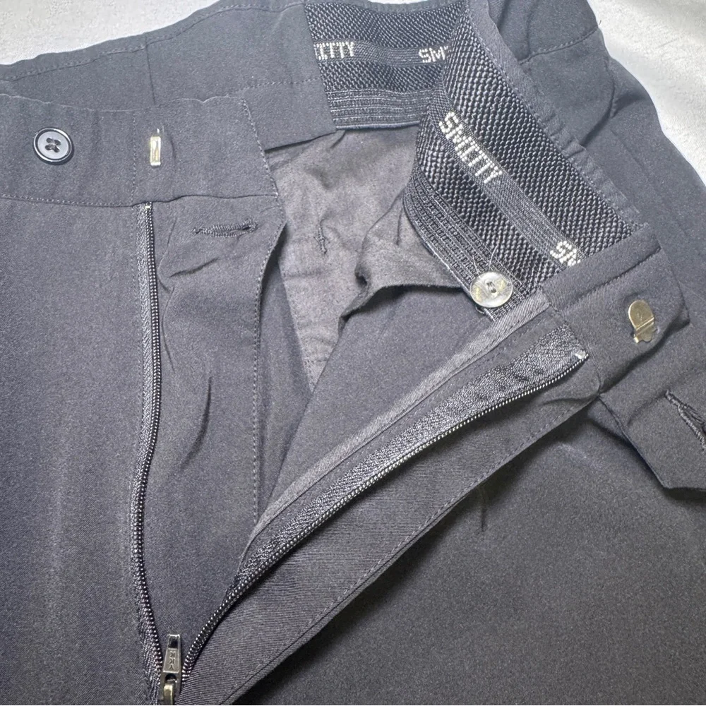 Smitty Officials Black Dress Pants Size 35 Pleated Referee Uniform Trousers NWOT